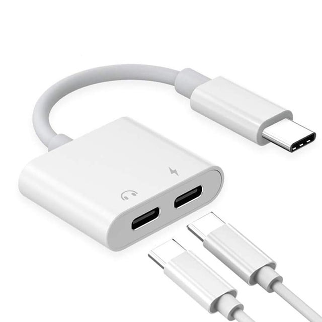 USB C to Headphone Jack Adapter with 3.5mm Aux Audio and Type C Charger Dongle Converter USB C Earphone Adaptor