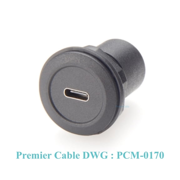 USB C to Micro USB Adapter Round Flush Panel Mount USB Type C Female to Micro USB Female Converter Coupler Extender