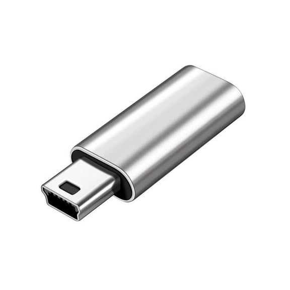 USB C to Mini USB Adapter, Type C Female to Mini USB Male Fast Charge Data Sync Converter 480Mbps 2.4A