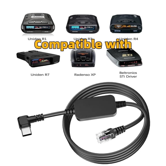 USB-C to RJ11 Power Cord Compatible with Detectors Including R8w, R8, R7, R4w, R4, R3