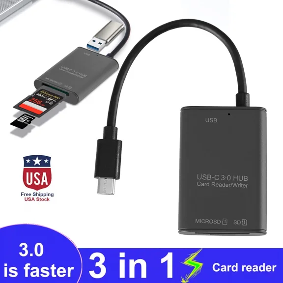 USB C to SD Card Reader Writer OTG Adapter USB 3.0 Micro SD Memory Card Reader