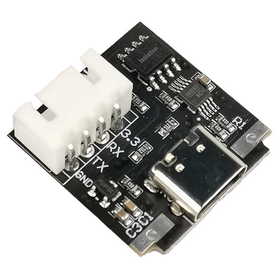 USB-C to Serial Port UART Board Module Isolated USB to TTL Module 3.3V TYPE-C Download Cable Upgrade Brush Industrial,1 x USB to TTL Module,Black