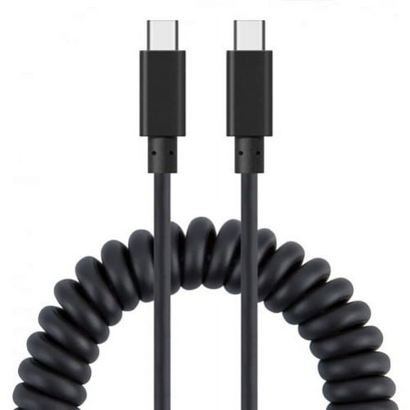 USB-C to TYPE-C Coiled Cable for Cricket Debut S3, Icon 6 - Fast Charger Cord Power Wire for Cricket Debut S3, Icon 6