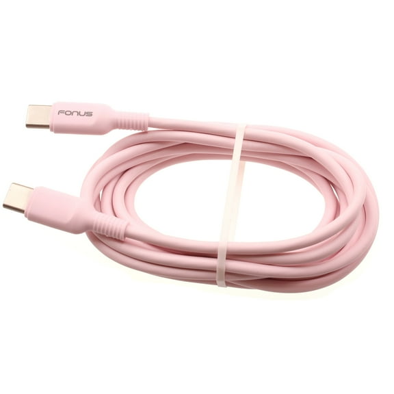 USB-C to Type-C Pink 6ft Long Cable for Samsung Galaxy S25/Ultra/Plus - PD Fast Charger Cord Power Wire Sync