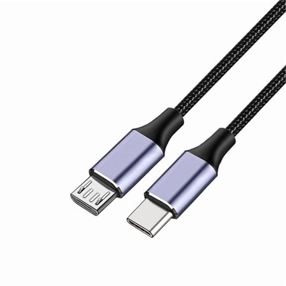 USB C to USB 5Pin Cable Type C Nylon Braided Wire 2.4A Fast Charging & 480Mbps Data Sync Cord for Tablets Phones