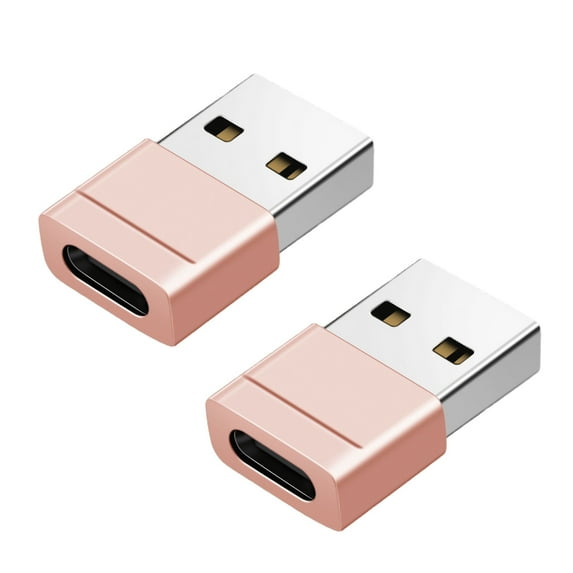 USB C to USB A Adapter USB C to USB2.0 OTG Adapter Set of 2 USB2.0 Male to Type C Female Adapter for Portable Device
