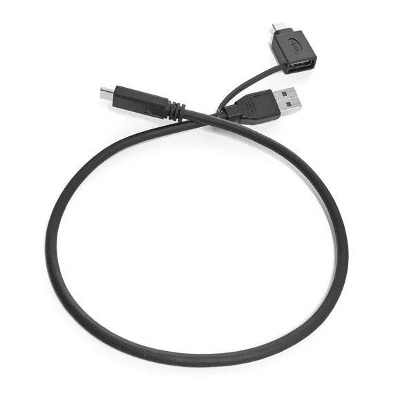 USB-C to USB-A cable with A-C adapter, 16-inch/ 0.4 M
