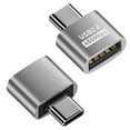 thumbnail image 1 of USB C to USB Adapter, USB Female to Type C Male OTG Adaptor, USB C Adapter Compatible with Phones, Laptops, Tablets and More (Gray-4PCS), 1 of 3