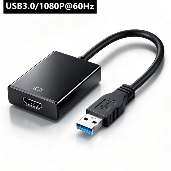 Atzeste USB to HDMI Adapter, USB 3.0 1080P@60Hz HDMI Audio Video Converter, Full HD Display Adapter for Laptop Desktop Monitor Projector, Multiple Screen Extender Compatible with Windows 7/8/10/11