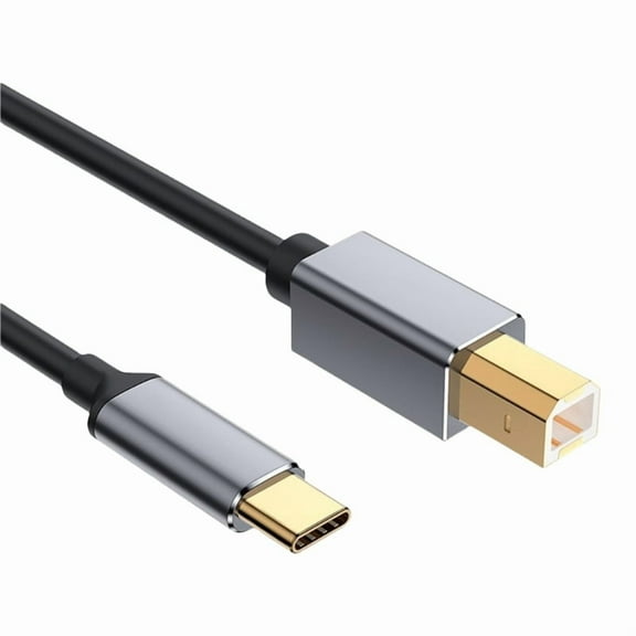 USB C to USB B Printer Cable Data Cord Wire For Computer Laptop Printing Devices
