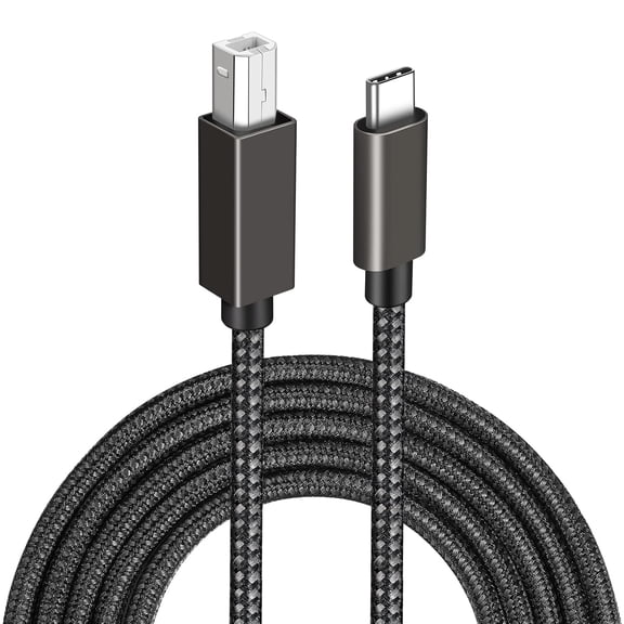 USB C to USB B Printer/Scanner Cable, Compatible with Laptop, Printer, Scanner, PC(2m/6.6ft)