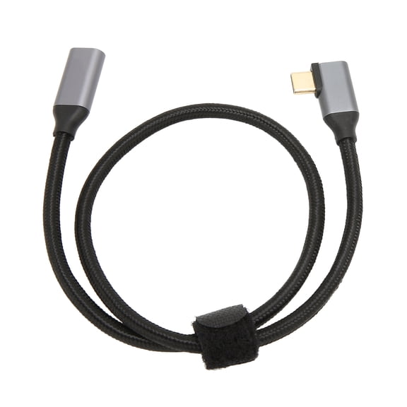 USB C to USB C 3.1 Gen 2 Cable Right Angle 90 Degree Male to Female 100W 5A 4K 60Hz 10Gbps Cable 0.5m