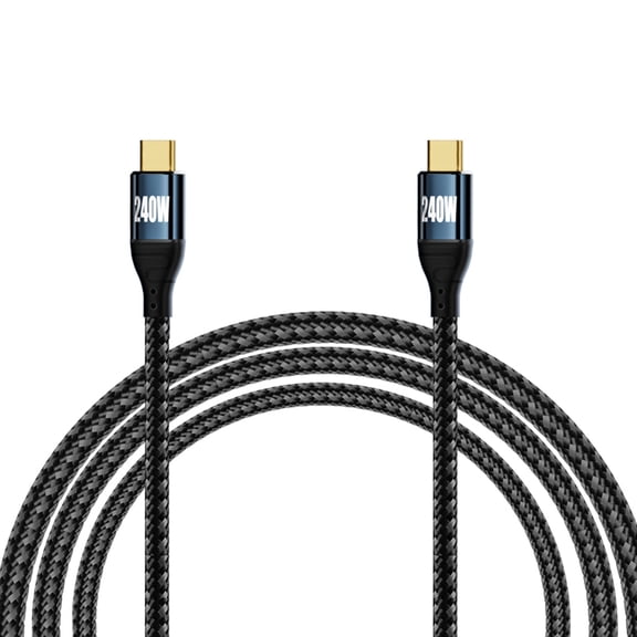 USB C to USB C Cable PD240W Charging Cable Double Heads Male Type-C Cord Nylon Braided Sync Line
