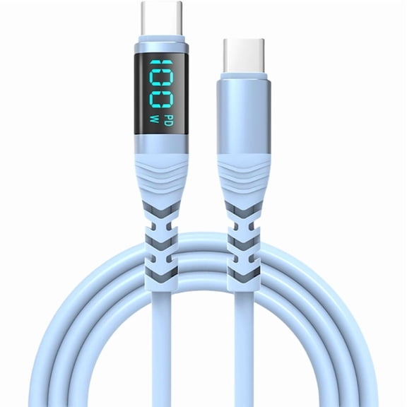 USB C to USB C Charger Cable 100W Digital Display Fast Charging Data Sync Cord for Phone 15 Smartphones Tablets Laptops