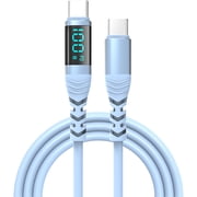 USB C to USB C Charging Cable 100W Digital Display Fast Charging Data Sync Cord for Phone 15 Smartphones Tablets Laptops