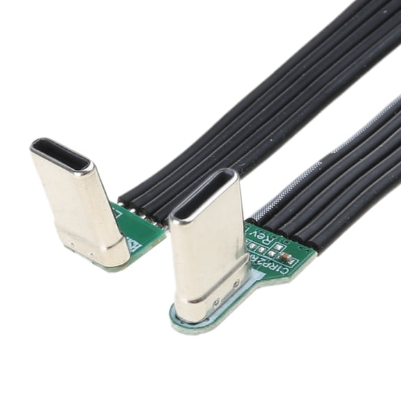 USB C to USB C Flat Silicone Cable with Angled Ends Charging Cord Supports 60W 480M Fast Speed Multiple Lengths