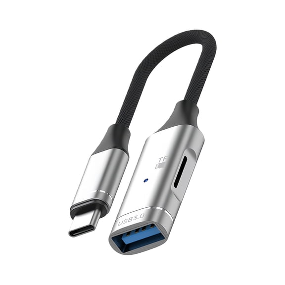 USB C to USB3.0 Adapter with Memory card Card Reader Slot Type C Male to USB Female Cable Converter 5Gbps Data Transfer
