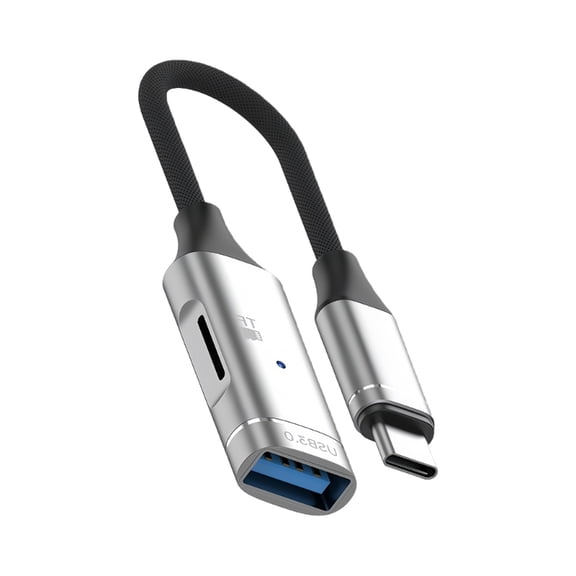 USB C to USB3.0 OTG Adapter with TF Card Reader Slot USB C Male to USB Female OTG Cable Converter 5Gbps Data Transfer