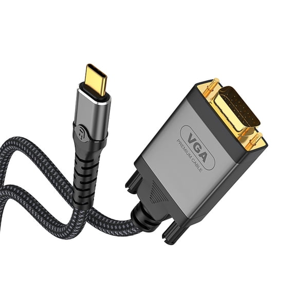 USB C to VGA Display Cable 1080P Video Transmission Cord Wire for Laptops Connection with Monitors