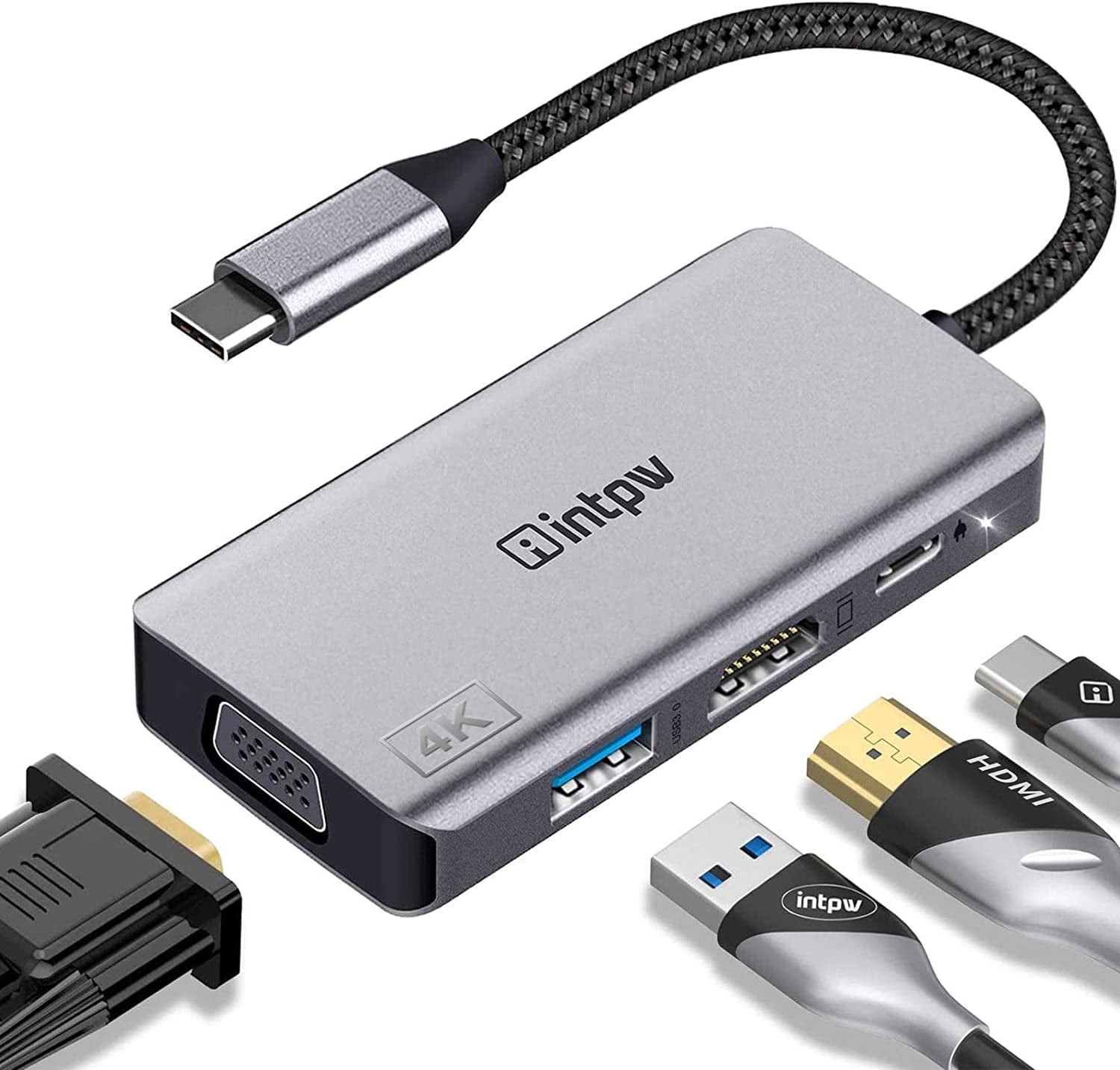 uni Adaptador USB C a HDMI (4K@60Hz), Adaptador Thunderbolt 4/3 a HDMI,  Compatible con MacBook Pro/Air, Serie iPhone 15, iPad Pro, Surface Book 2,  DELL XPS 13/15, Galaxy S21/S20, etc. : 