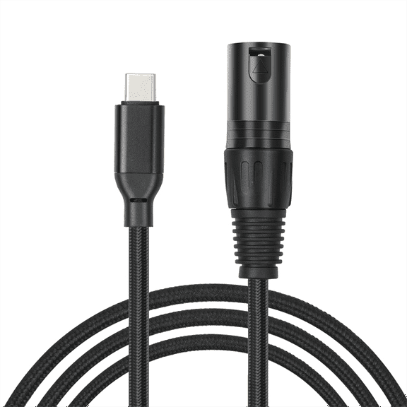USB C to XLR Cable,6.6 FT XLR Male to USB C Converter Adapter,Stereo Cable for Amplifier, Speaker, Mixer Console, Etc,1 x USB C to XLR Cable,Black
