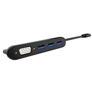 USB-C3.2 Type C to 3 USB 3.0 and VGA Adapter