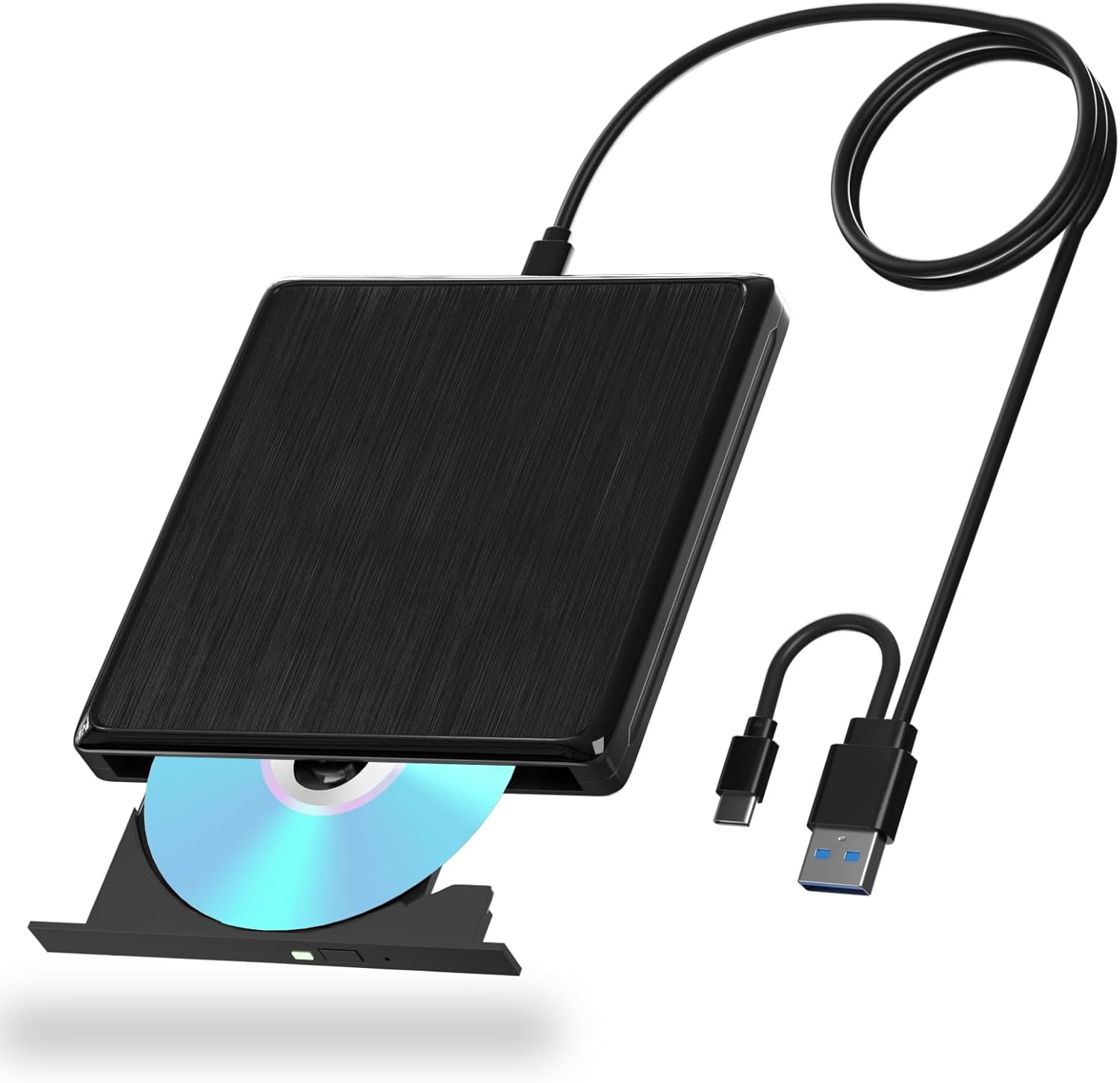 USB CD/DVD External Drive, USB 3.0 and Type-C External CD/DVD Drive for ...