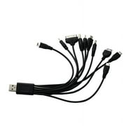 Black Portable USB 10 in 1 Charge Cable Multi Charger F2K3| HOT Accessories F9D7