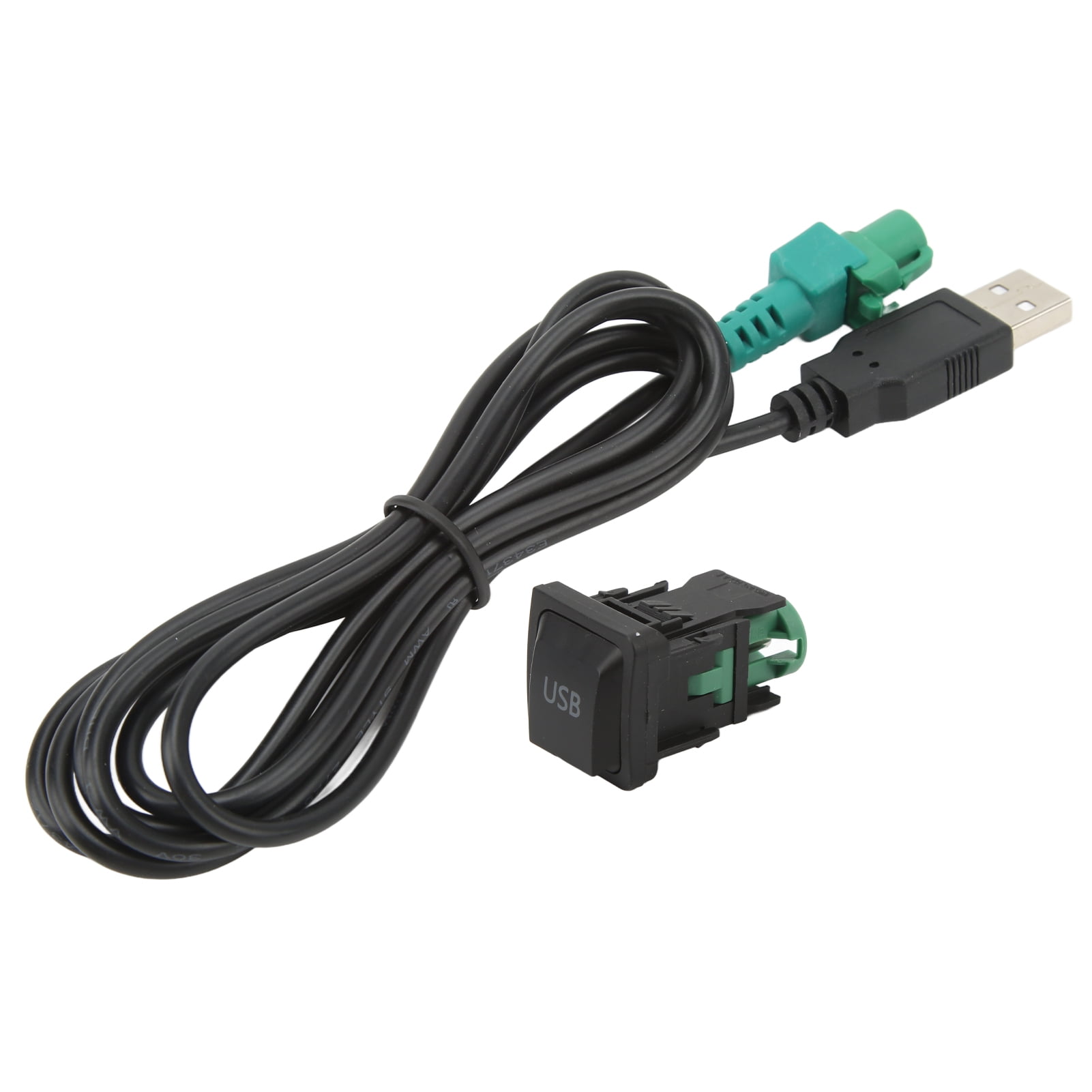 USB Cable Adapter, Car Audio USB Switch Button Plug And Play Heat Superior Flexibility High
