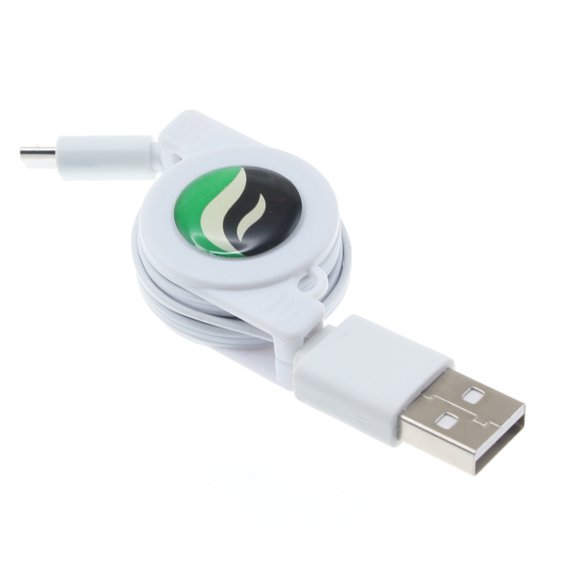 USB Cable for Arlo Pro / Pro 2 Security Cameras - Retractable MicroUSB Charger Power Cord Sync Wire Fast Charge White Compatible With Arlo Pro and Pro 2 Models