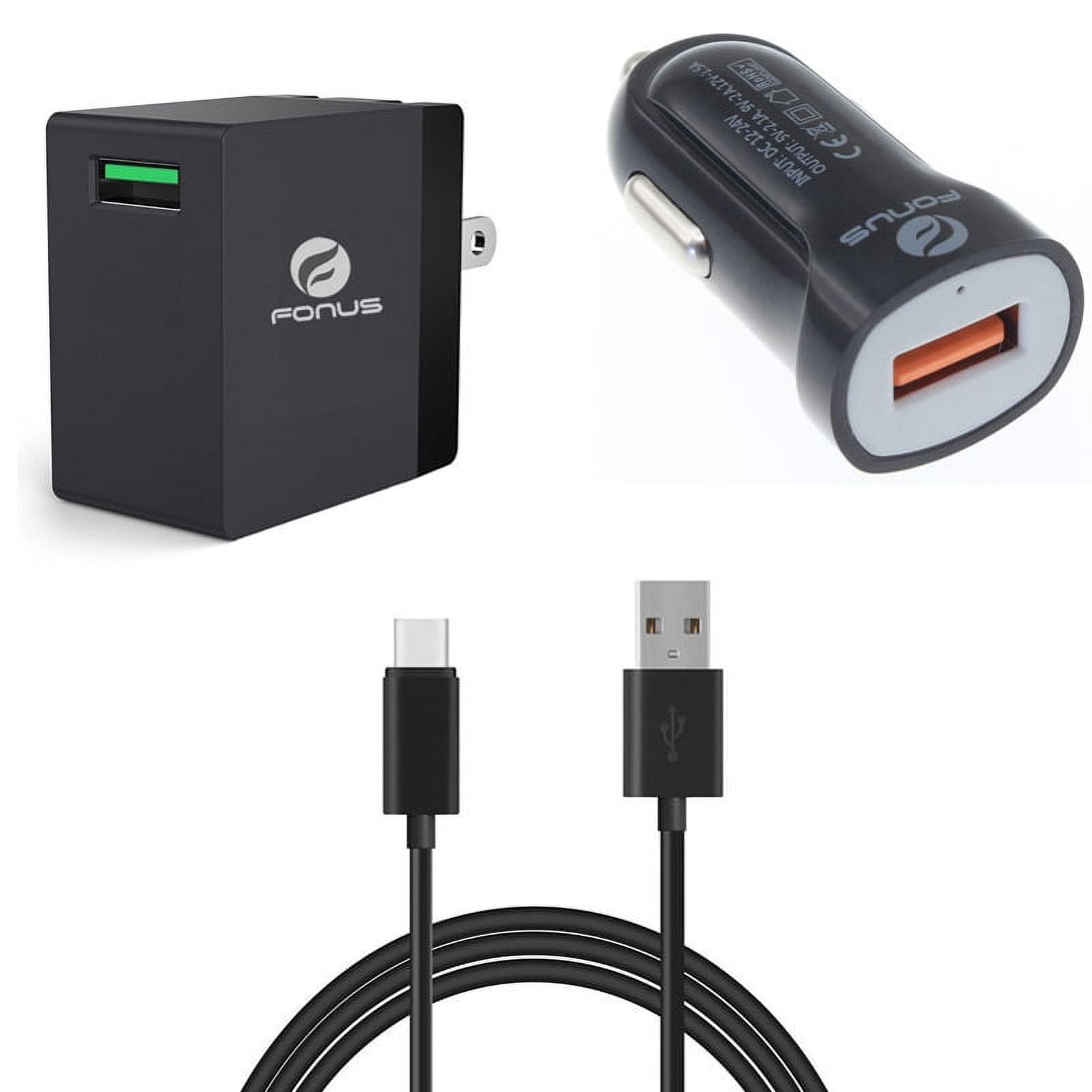 USB Cable Fast Home Car Charger for Samsung Galaxy A12 A32 A42 A52 A72 5G Phones - Type-C 6ft Long Travel Power Adapter Cord Compatible With Galaxy A12 A32 A42 A52 A72 5G Models