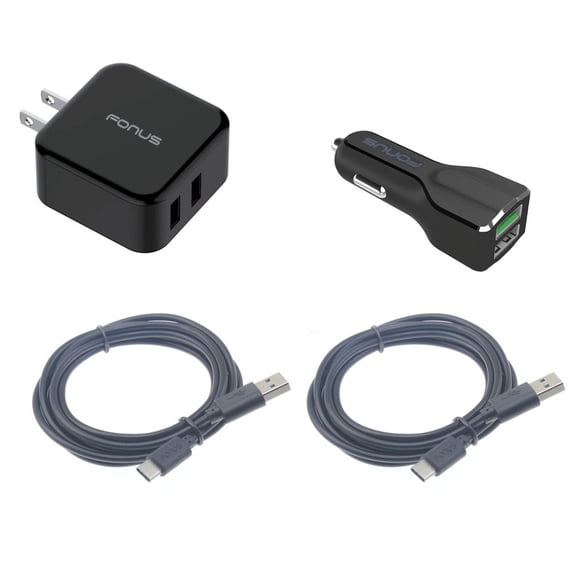 USB Cable Fast Home Car Charger for Jitterbug Smart3 Phone - Type-C 6ft Long Travel Power Adapter X9V Compatible With Lively Jitterbug Smart 3 Model
