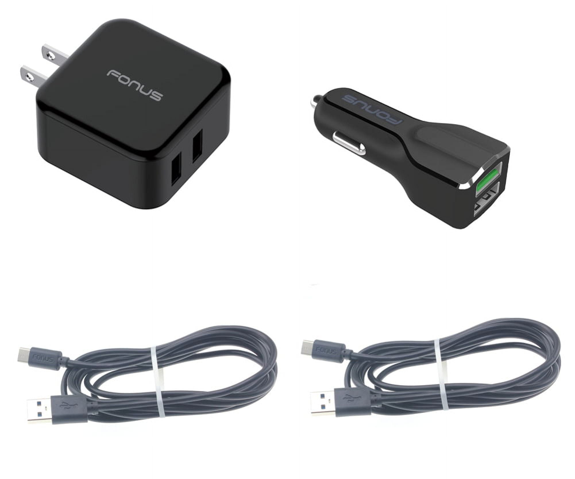 USB Cable Fast Home Car Charger for Nokia XR21, T21, X100 - Type-C 6ft Long Travel Power Adapter