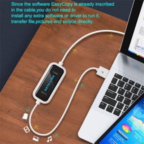USB Cable, High-Speed Data Transfer USB Link Cable, Plug Play PC to PC File Sync Cable for Windows Drag Drop Sharing
