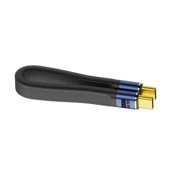 USB Cable PD240W Fast Charging 40Gbps Data Transfer Compatible Flexible Design 8K Video Output Aluminum Alloy Texture