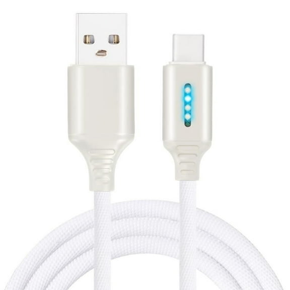 USB Cable USB to USB C Cable Type C Fast Charging Cord with LED Light Replacement for Phone Tablet Laptop Accessories