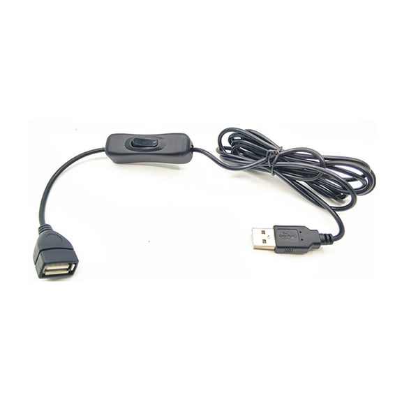 USB Cable Wire with Power On Off Switches, Straight-headed USB2.0 Male to Female Data Line Power Supply Extension Cord
