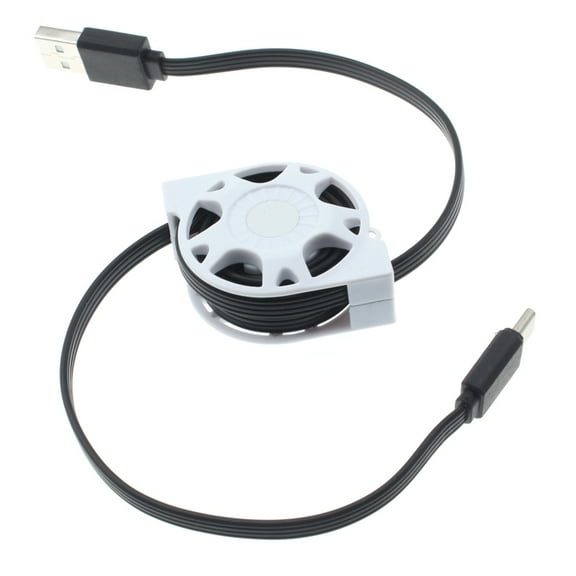 USB Cable for Consumer Cellular Verve Snap/Connect - Retractable Type-C Charger Power Cord USB-C for Consumer Cellular Verve Snap/Connect