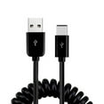 thumbnail image 1 of USB Cable for OnePlus Nord N100 - Coiled Type-C Charger Cord USB-C Power for OnePlus Nord N100, 1 of 5