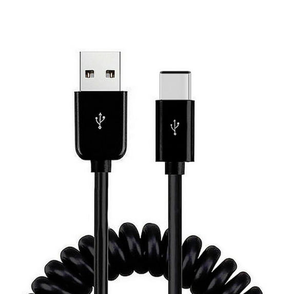 USB Cable for OnePlus Nord N100 - Coiled Type-C Charger Cord USB-C Power for OnePlus Nord N100