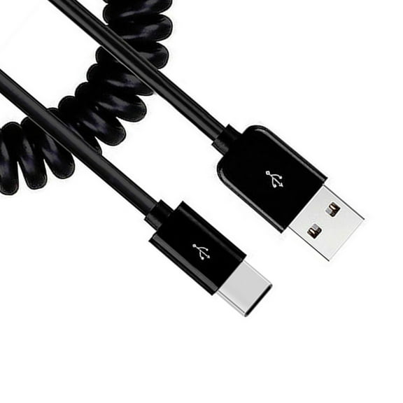 USB Cable for Samsung Galaxy Note 10/Plus - Coiled Type-C Charger Cord USB-C Power for Galaxy Note 10/Plus