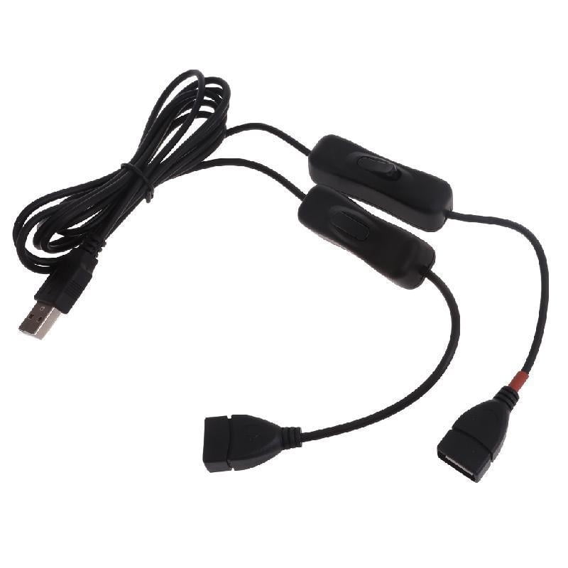 USB Cable with On Off Switches for USB Fan, USB Lights Male to Female ...