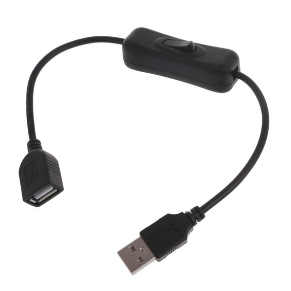 USB Cable with Switches, 1Pack USB Male to Female Extension Cord Inlines Rockeres On/Off Switches for Driving Recordering