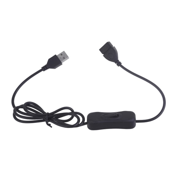 USB Cable with Switchs Male to Female ON OFF Toggle Extension Line Suitable for Travel Recorder LED Desk Lamp Fan Laptop