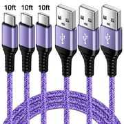USB Cables,Type C Charging Cable 10ft Type C Cables 10ft-3PACK,ABCPOW USB A to USB C Type C Cable High Speed Android Type C Charger Fast Charging Phone Charger Cord