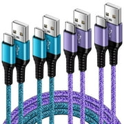 USB Cables,Type C Charging Cable 6ft Type C Cables 6ft-4PACK,ABCPOW USB A to USB C Type C Cable High Speed Android Type C Charger Fast Charging Phone Charger Cord
