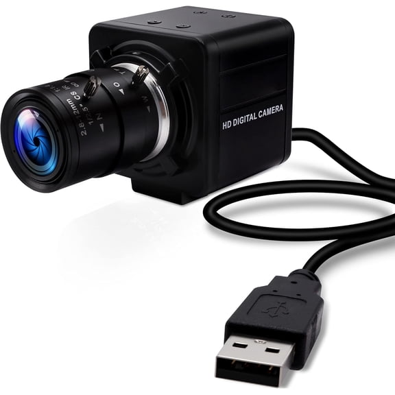 USB Camera 8MP 5X Optical Zoom Webcam 2.8-12mm Manual Varifocal Lens,USB Webcam with CMOS IMX179 Image Sensor Video Conference Web Cameras for Computer,Laptop, Raspberry Pi,Jetson Nano