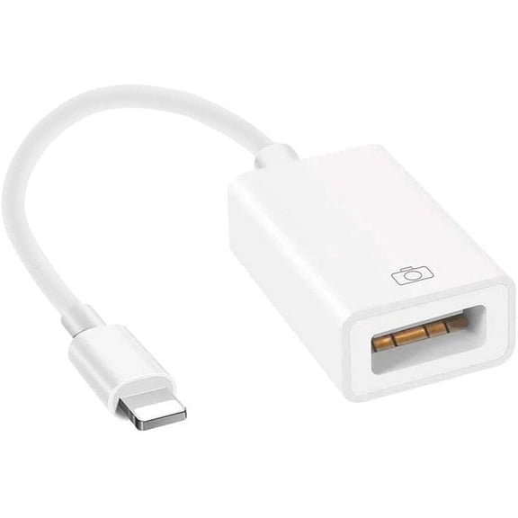 USB Camera Adapter USB 3.0 OTG Cable Adapter Compatible with iPhone/iPad, Card Reader, U Disk, Keyboard, Mouse, USB Flash Drive Cable, Plug & Play