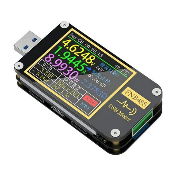 FNB48S USB Capacitance Voltage Tester Current Meter Monitor Power Detection Analyzer Testing Tools Without ,Easy to Operate