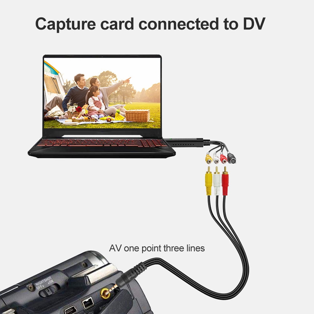 USB Capture Card,To Converter Audio 2.0 Video Converter Win 7/8/10 Vcr ...